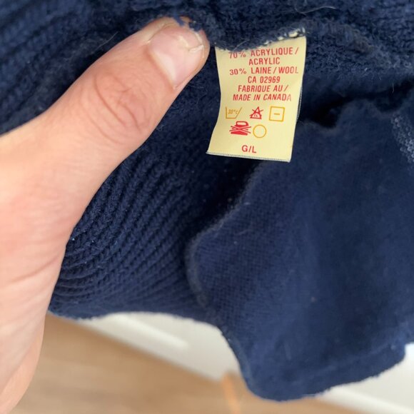 Vintage Cooper Monsieur Navy Grandpa Vest size L - Picture 8 of 9